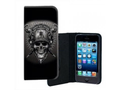 ETUI CUIR SKULL BLACK POUR IPHONE 6/6S