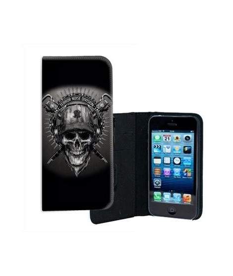 ETUI CUIR SKULL BLACK POUR IPHONE 6/6S