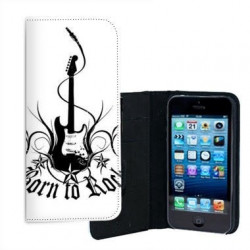 ETUI CUIR Born to rock POUR IPHONE 6/6S