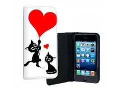 ETUI CUIR LOVELY CAT POUR IPHONE 6/6S