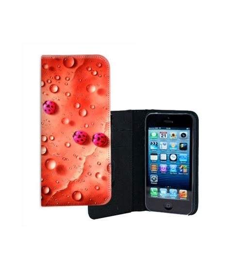 ETUI CUIR COCCINNELLE ROSE POUR IPHONE 6/6S