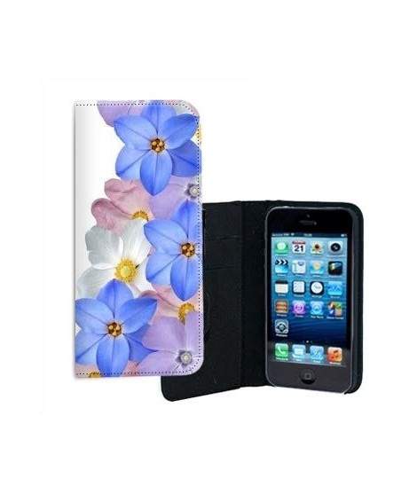 ETUI CUIR FLEURS 5 POUR IPHONE 6/6S