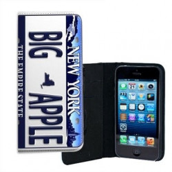 ETUI CUIR BIG APPLE POUR IPHONE 5/5S