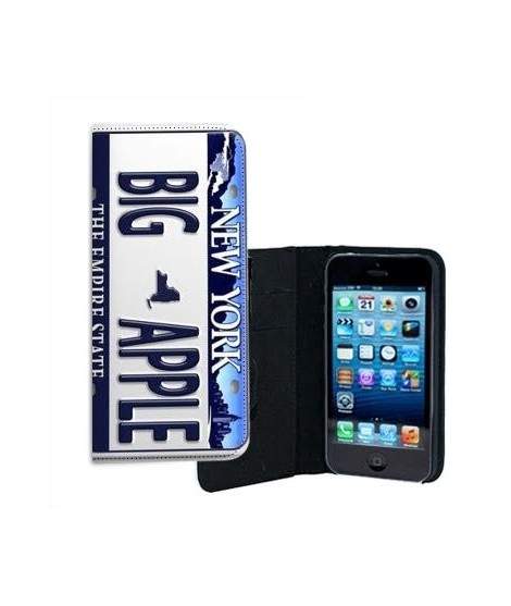 ETUI CUIR BIG APPLE POUR IPHONE 5/5S