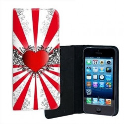 ETUI CUIR BIG LOVE POUR IPHONE 5/5S