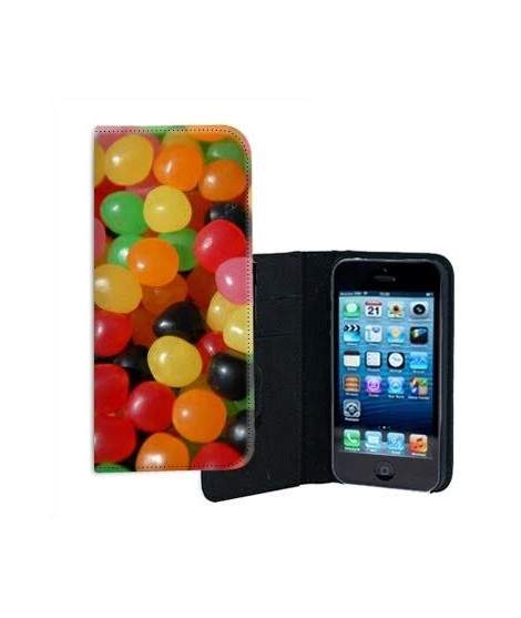 ETUI CUIR BONBONS POUR IPHONE 5/5S