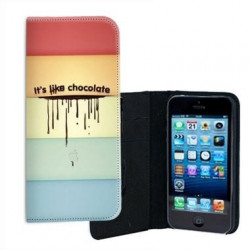 ETUI CUIR CHOCOLATE POUR IPHONE 5/5S