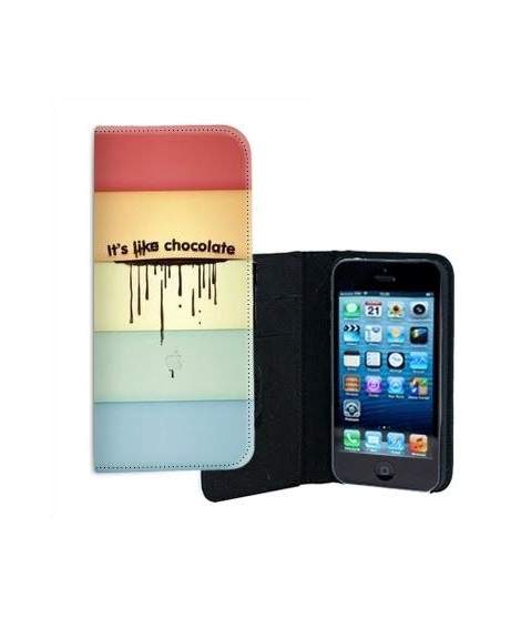 ETUI CUIR CHOCOLATE POUR IPHONE 5/5S