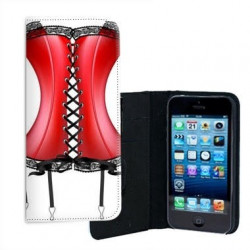 ETUI CUIR BUSTIER POUR IPHONE 5/5S