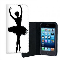 ETUI CUIR DANSEUSE POUR IPHONE 5/5S