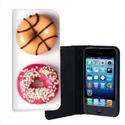 ETUI CUIR DONUTS POUR IPHONE 5/5S