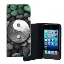 ETUI CUIR YING YANG POUR IPHONE 5/5S