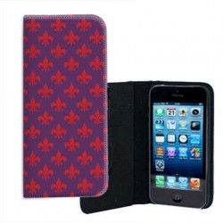 ETUI CUIR SYMBOLE ROYALE POUR IPHONE 5/5S