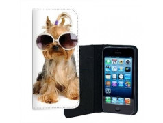 ETUI CUIR FUNNY DOG POUR IPHONE 5/5S