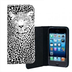 ETUI CUIR TIGRE 2 POUR IPHONE 5/5S