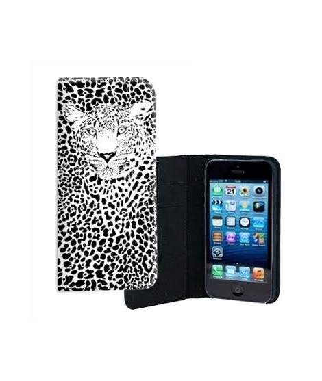 ETUI CUIR TIGRE 2 POUR IPHONE 5/5S