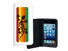 ETUI CUIR SALAMANDRE RASTA POUR IPHONE 5/5S