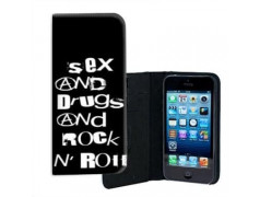 ETUI CUIR SEX AND DRUG POUR IPHONE 5/5S