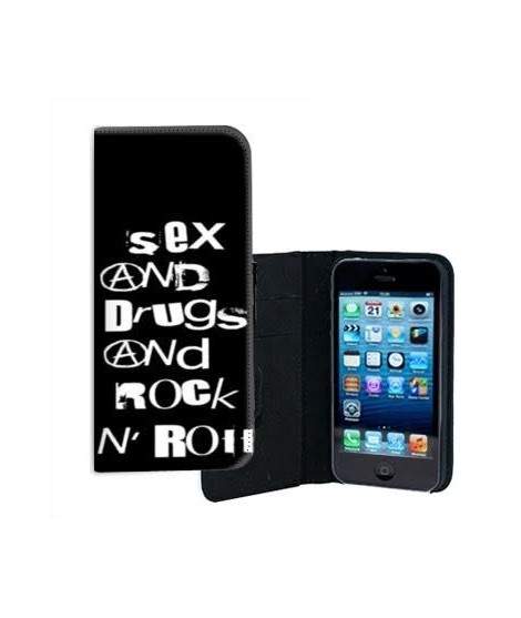 ETUI CUIR SEX AND DRUG POUR IPHONE 5/5S