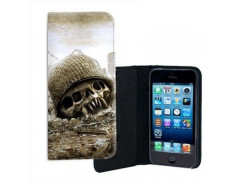 ETUI CUIR SKULL WAR POUR IPHONE 5/5S