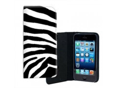 ETUI CUIR  ZEBRE POUR IPHONE 5/5S