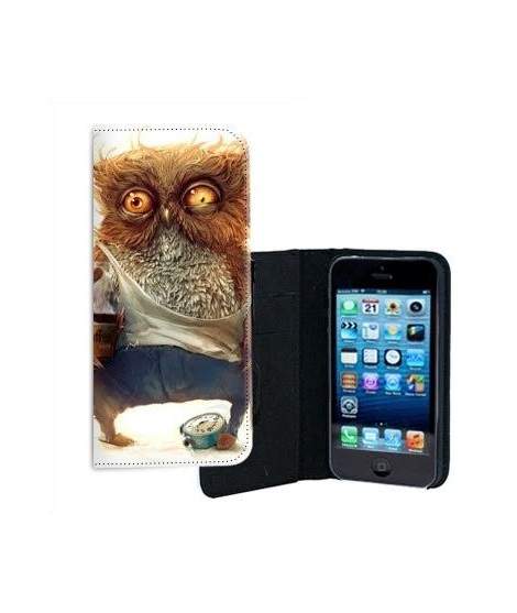 ETUI CUIR HIBOU DESTROY POUR IPHONE 5/5S