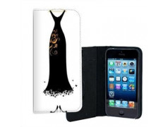 ETUI CUIR ROBE NOIRE POUR IPHONE 5/5S