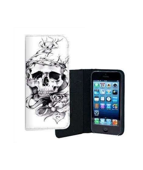 ETUI CUIR SKULL FUN 9 POUR IPHONE 5/5S