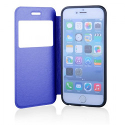 Etui FENETRE FOLIO bleu pour iPhone 6 ( 4.7 )