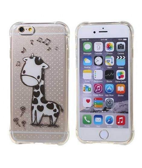 Coque souple transparente GIRAFFE pour iPhone 6 et iPhone 6S