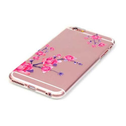 Coque souple transparente FLOWERS pour iPhone 6 et iPhone 6S