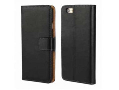 Etui cuir noir portefeuille pour iPhone 7