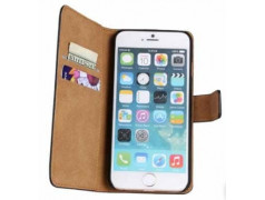 Etui cuir noir portefeuille pour iPhone 7