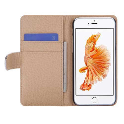 Etui cuir portefeuille PEAU DE SERPENT pour iPhone 7