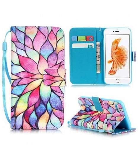 Etui cuir portefeuille ART pour iPhone 7