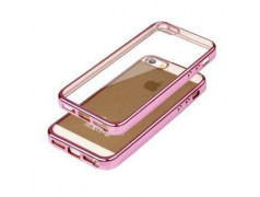 Coque CRYSTAL DELUXE ROSE souple pour iPhone 5 et 5S