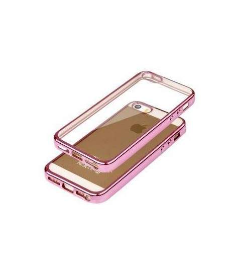 Coque CRYSTAL DELUXE ROSE souple pour iPhone 5 et 5S