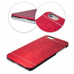 coque rouge en aluminium brossé pour iphone 6 et 6S