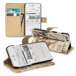 Etui cuir portefeuille PARIS pour iPhone 6 et 6S