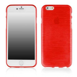 Coque silicone EFFET METAL rouge pour iPhone 6 et 6S