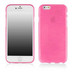 Coque silicone EFFET METAL rose pour iPhone 6 et 6S