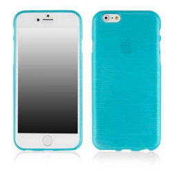 Coque silicone EFFET METAL bleue pour iPhone 6 et 6S