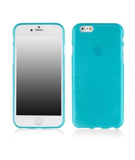 Coque silicone EFFET METAL bleue pour iPhone 6 et 6S