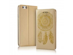 Etui cuir portefeuille DREAMCATCHER OR pour iPhone 7