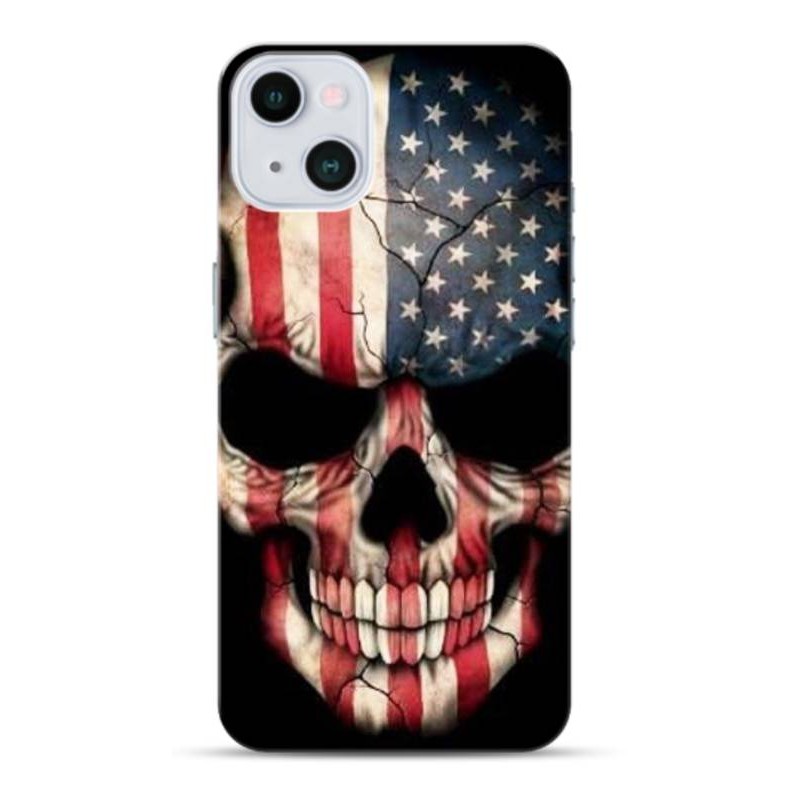 Coque US Skull en gel pour iPhone 15