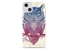 Coque hibou tribal en gel pour iPhone 15 plus