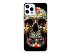 Coque Flower skull en gel pour iPhone 15 Pro max