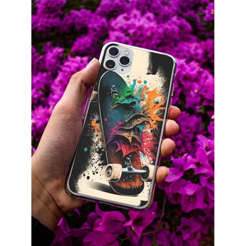 Coque Skate painting en gel pour iPhone 15 Pro max