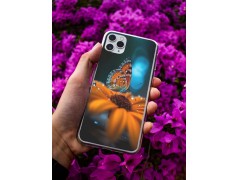 Coque Flower butterfly en gel pour iPhone 15 Pro max