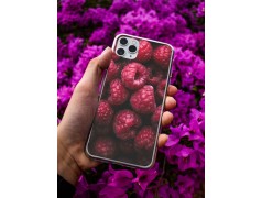 Coque Framboise en gel pour iPhone 15 Pro